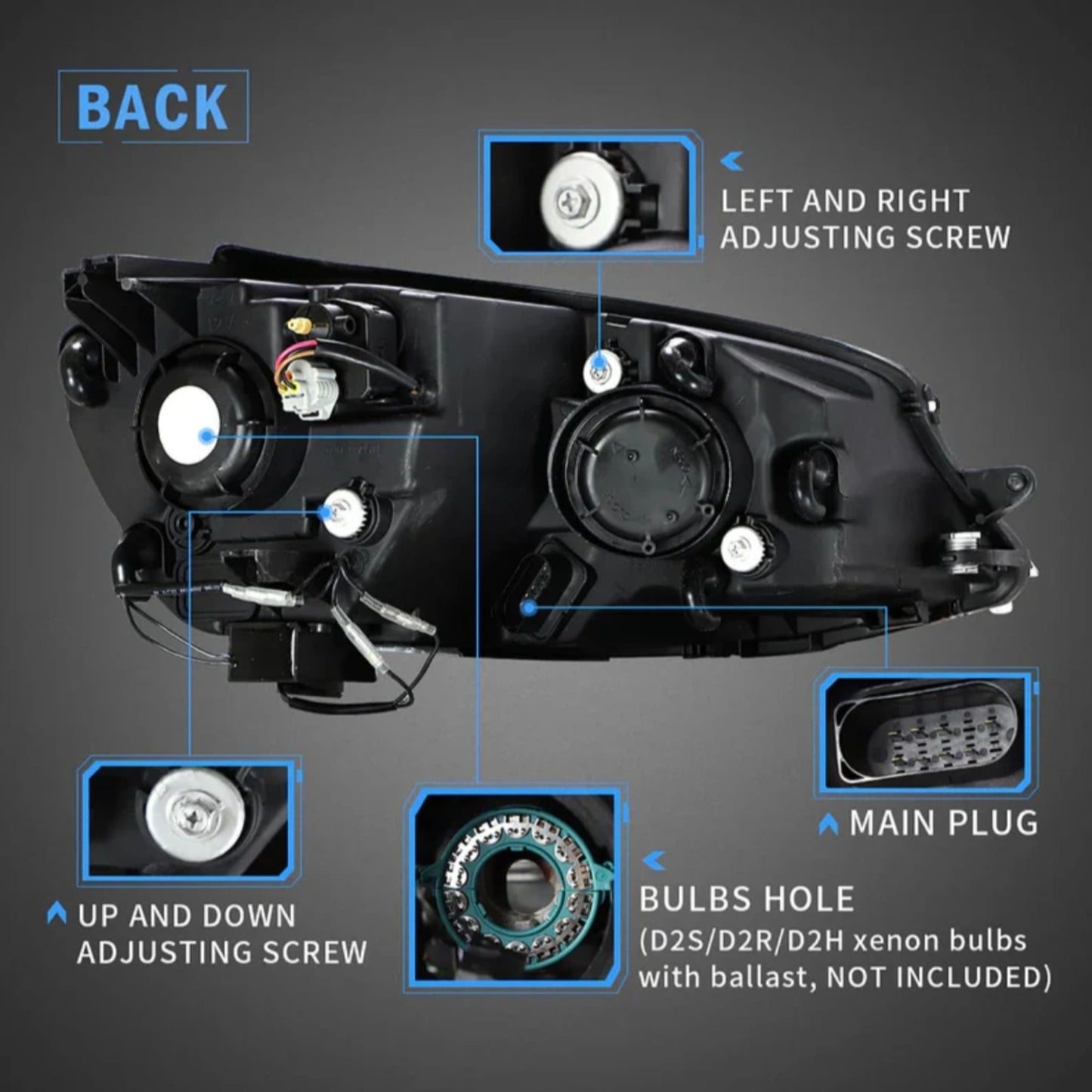 VLAND MK7 Golf LED Headlight