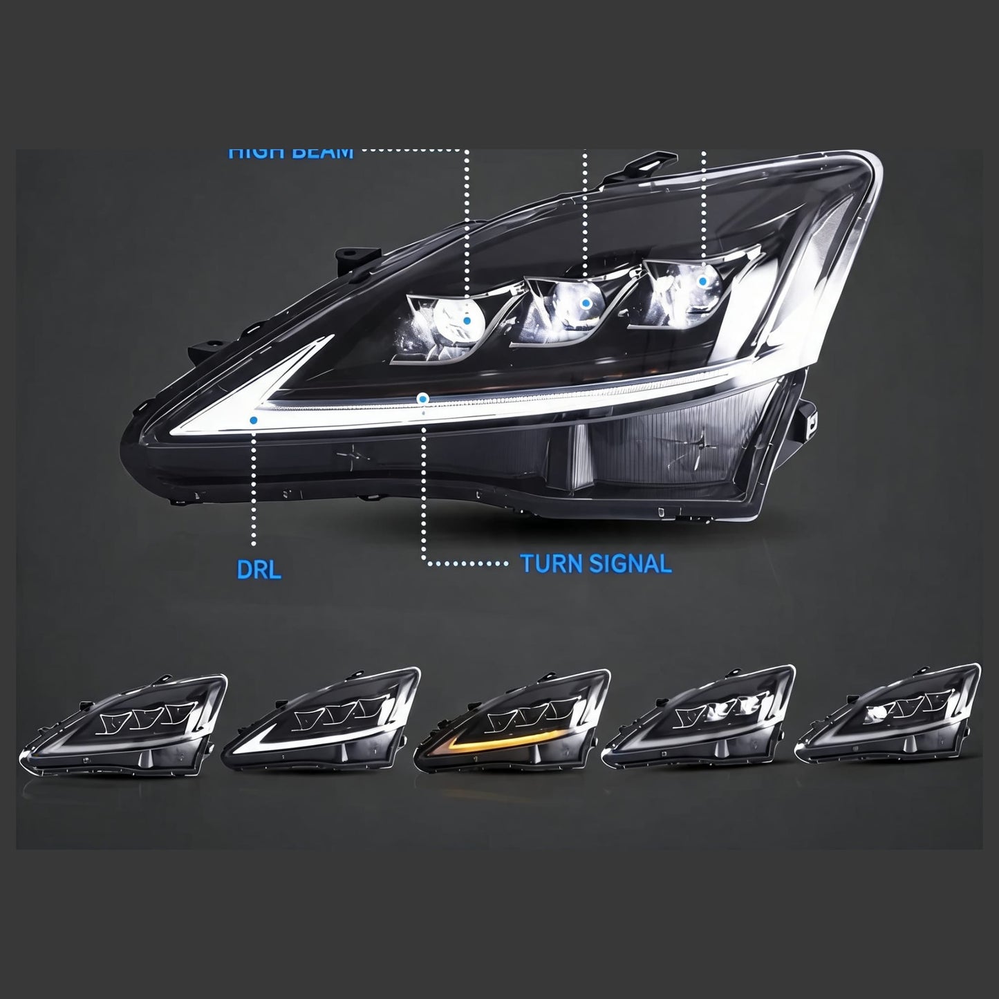 VLAND Lexus IS250/350 LED Headlight